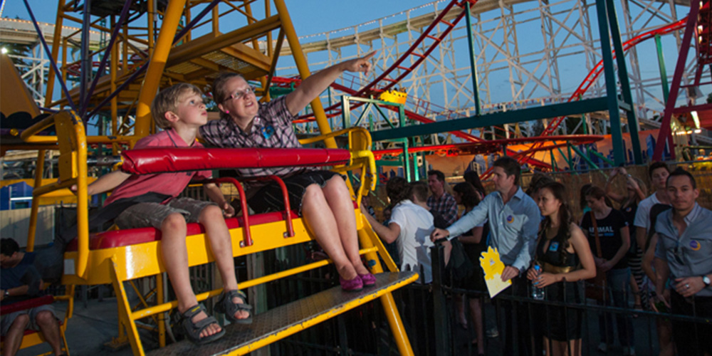 Sky Rider Ferris Wheel Rides Attractions Luna Park Melbourne